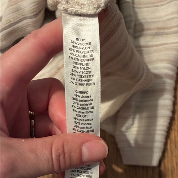 White House Black Market Striped Cowl Neck Sweater - Picture 9 of 13